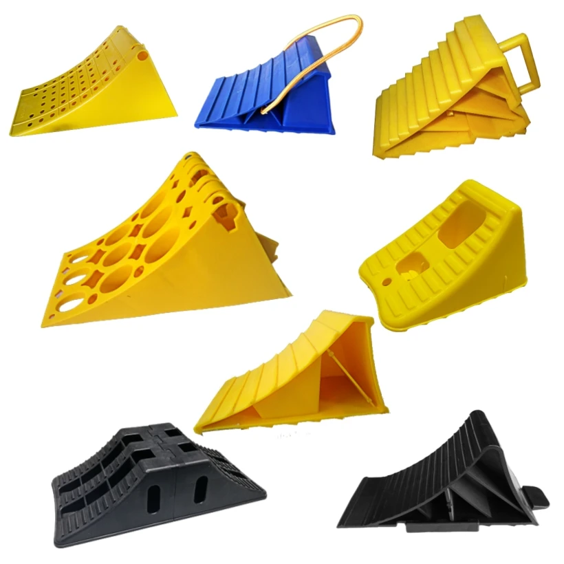 Hot Sale High-impact Plastic Wheel Chocks Heavy Duty Truck Portable Plastic Wheel Chock Tire Stopping for Car Safety