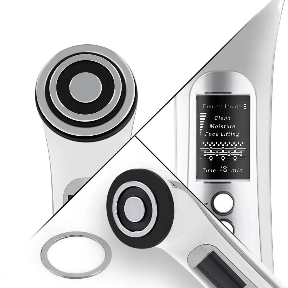 Home Use Rf Ems Skin Lifting Facial Machine 5 in 1 Facial Massager Whitening Microcurrent Light Therapy Skin Care Beauty Device