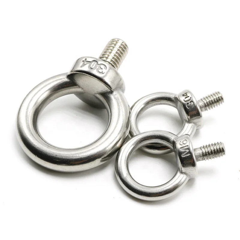 High quality factory price 304 stainless steel eyebolt long eyebolt ring lifting eyebolt