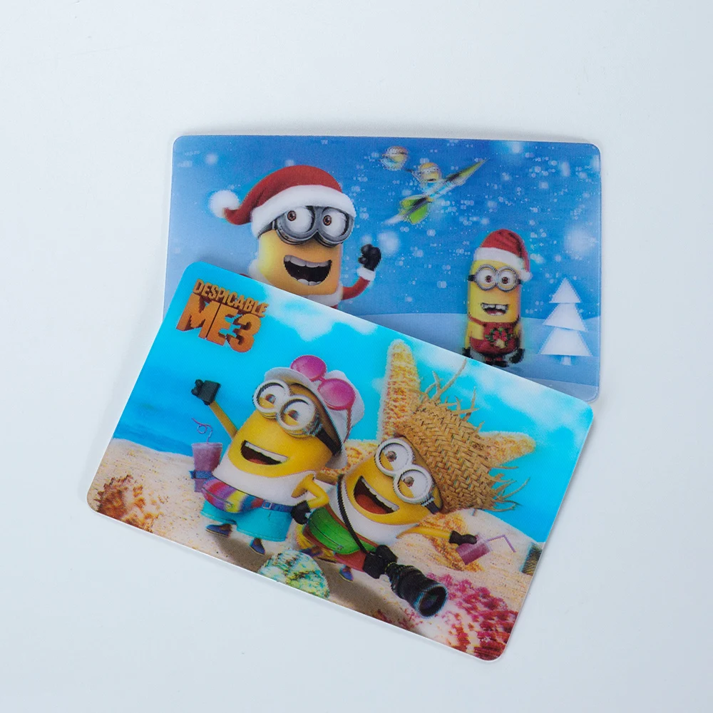 Custom 85X55mm 2 Images Flip Business Card Lenticular Name Card