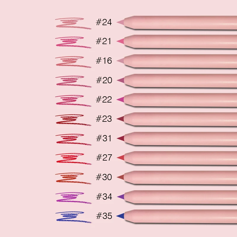 High Pigmented Matte Lip Liner 39 Colors Creamy Velvet Lip Liner Pencil Waterproof Non-marking Lipstick Pen Lip Makeup for Daily