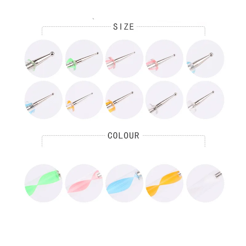 Double Head 5 Pcs 2 Way Dotting Pen Tool Nail Art Tip Nail Art Pen and Dotting Tool Set