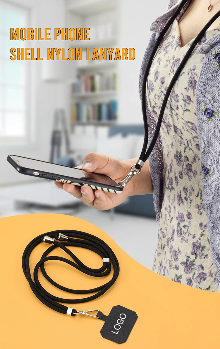 Universal Adjustable Smartphone Phone Straps Lanyard with metal rope with pad Phone Lanyard