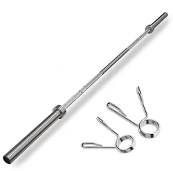 Weight lifting Barbell bar  Chrome Solid steel Gym equipment