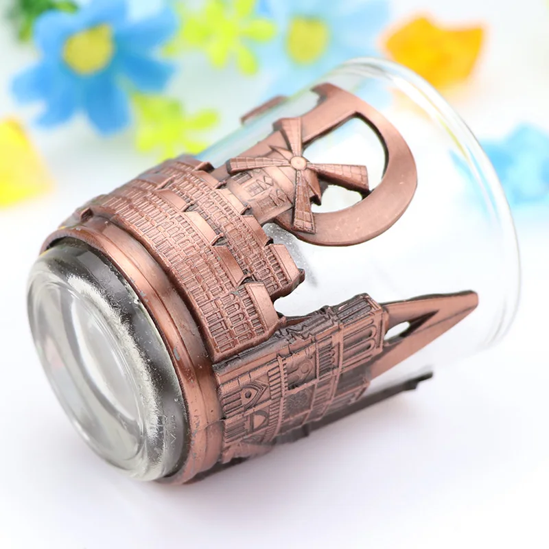 
factory directly fancy divided custom logo metal shot glasses double sided soju vodka tequila 1.5 oz shot glass 