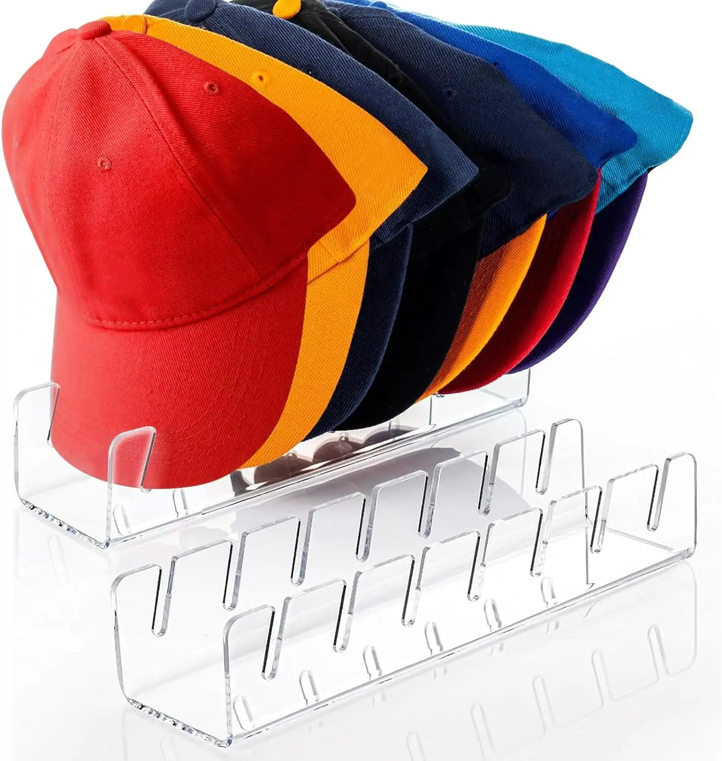 Hat Stand Organizer for Baseball Caps, Clear Acrylic Hat Holder Hat Racks Display Storage for Bedroom, Closet, Dresser