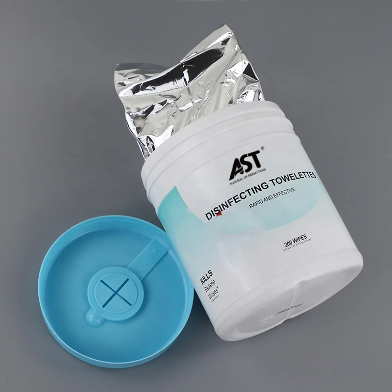 Oil Absorbent Barrel Industrial Wet Towel Scrubbing Cloth Dry tissues  in Canister ,Bucket , Tub