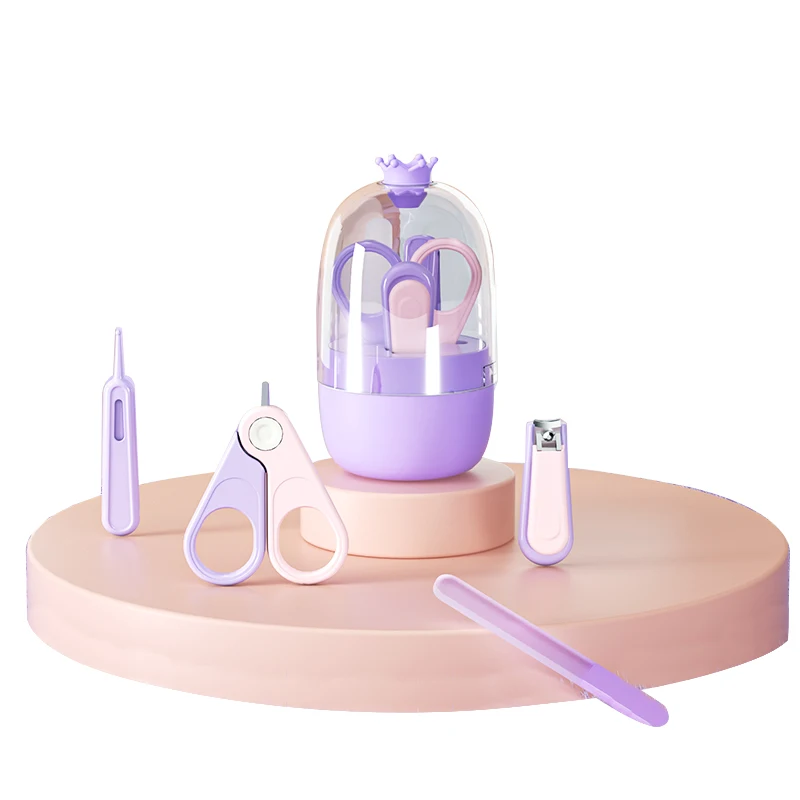 Wholesale 4 In 1 Baby Nail Trimmer Manicure Set Kids Grooming Set Baby kit Nail Care Manicure Set for baby safety products