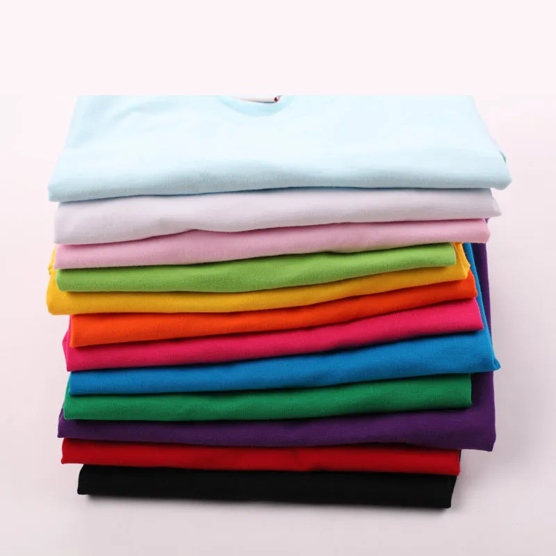 Wholesale High Quality  USA Size Polyester Plain White T Shirt Sublimation Blank Oversized Unisex  Printing Solid Color T-Shirts