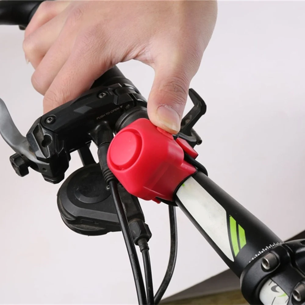 
Bike Electronic Loud Horn 130 db Warning Safety Electric Bell for Exercise Bike Handlebar Alarm Ring Bell Cycling Accessories 