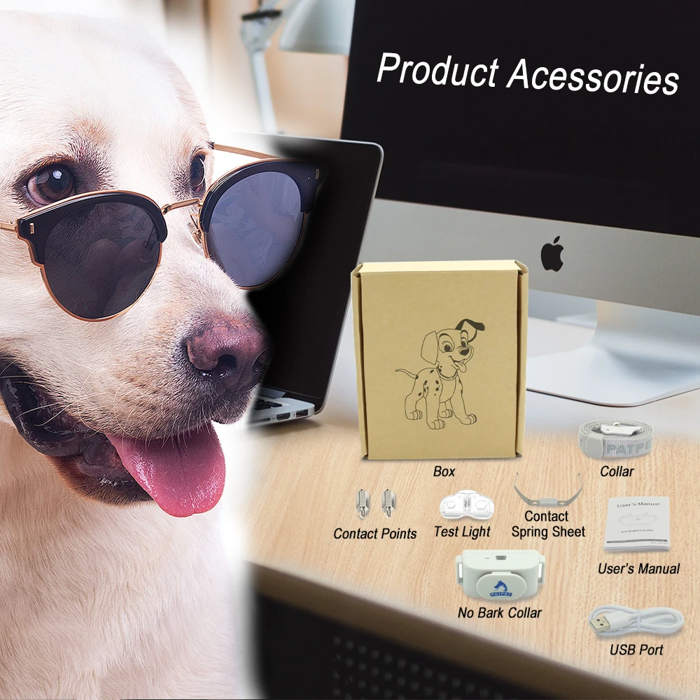 Shenzhen PATPET factory anti barking device luxury dog collar custom