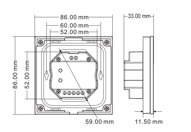 T11 12 T13 T14 DMX512 RF 2 4 ГГц Одноцветный двойной белый RGB RGBW настенный контроллер сенсорной панели