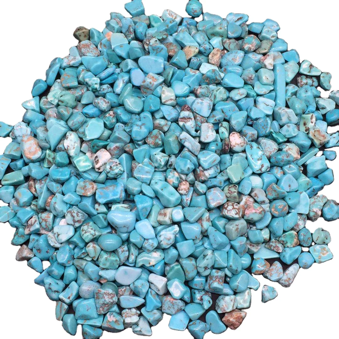 
Wholesale Natural Turquoise Chips Quartz Crystal Healing Gravel Tumbled Stone for Decoration 
