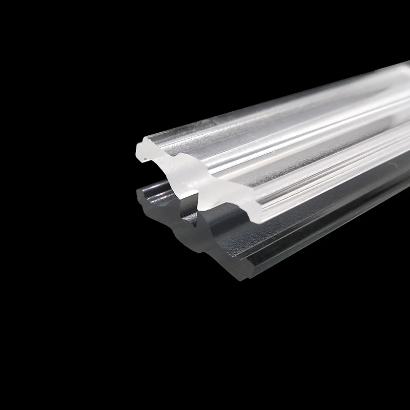 Factory Price Plastic Extrusion Craft Linear Acrylic PMMA Linear Light Lens With Beam Angle Of 30 Degree