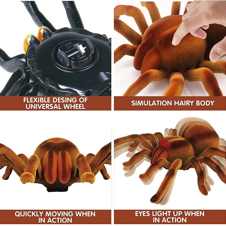 Wholesale Hot Sell Simulation Bug Toys Infrared Remote Control Spider Prank RC Insect Radio Control Toys