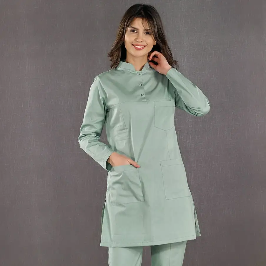 Wholesale spa uniforms fashion scrub top beauty tunics spa and salon uniforms maid uniform