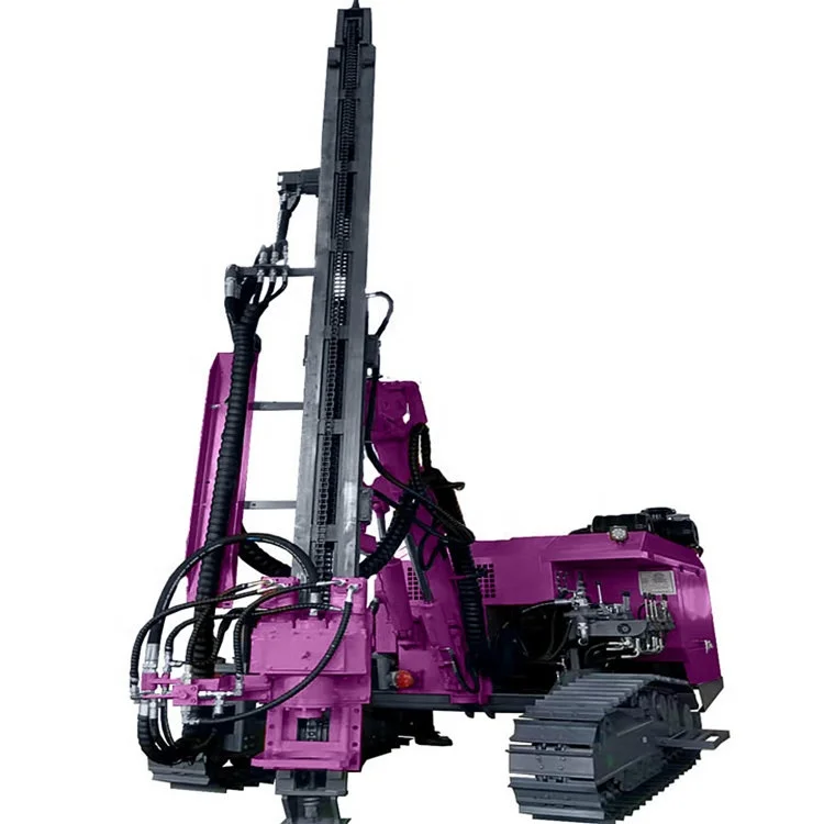 Multifunction hydraulic pile driver solar photovoltaic ground drilling pile driver machine