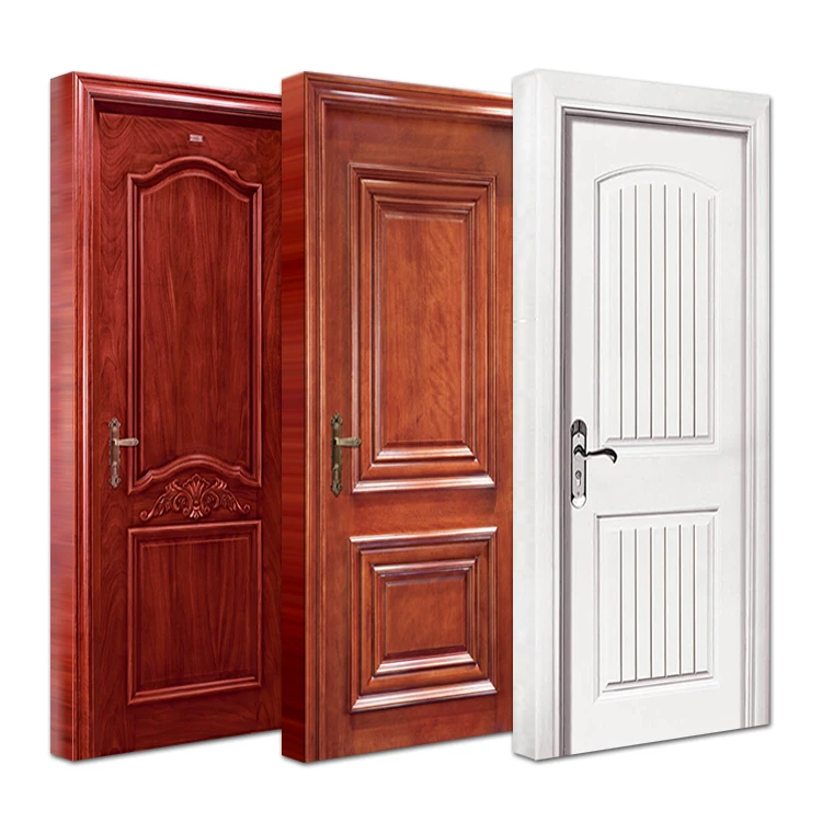 Foshan factory house indoor room paint colors flower solid core wood doors designs interior bedroom single rosewood wooden door