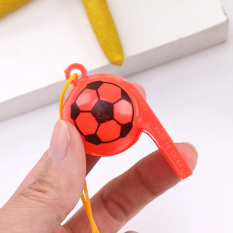 Colorful kids Playing football soccer shape plastic Training whistle