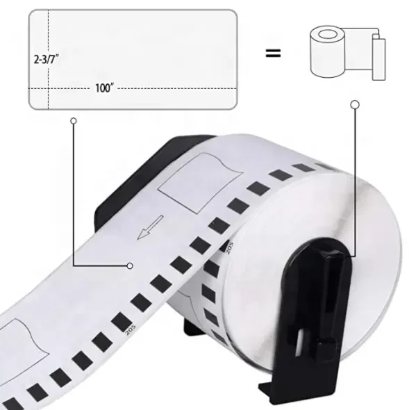 DK-2205 Labels Paper Continuous Length Paper Tape Labels Replacement Thermal Paper Label Roll For Brother Printer