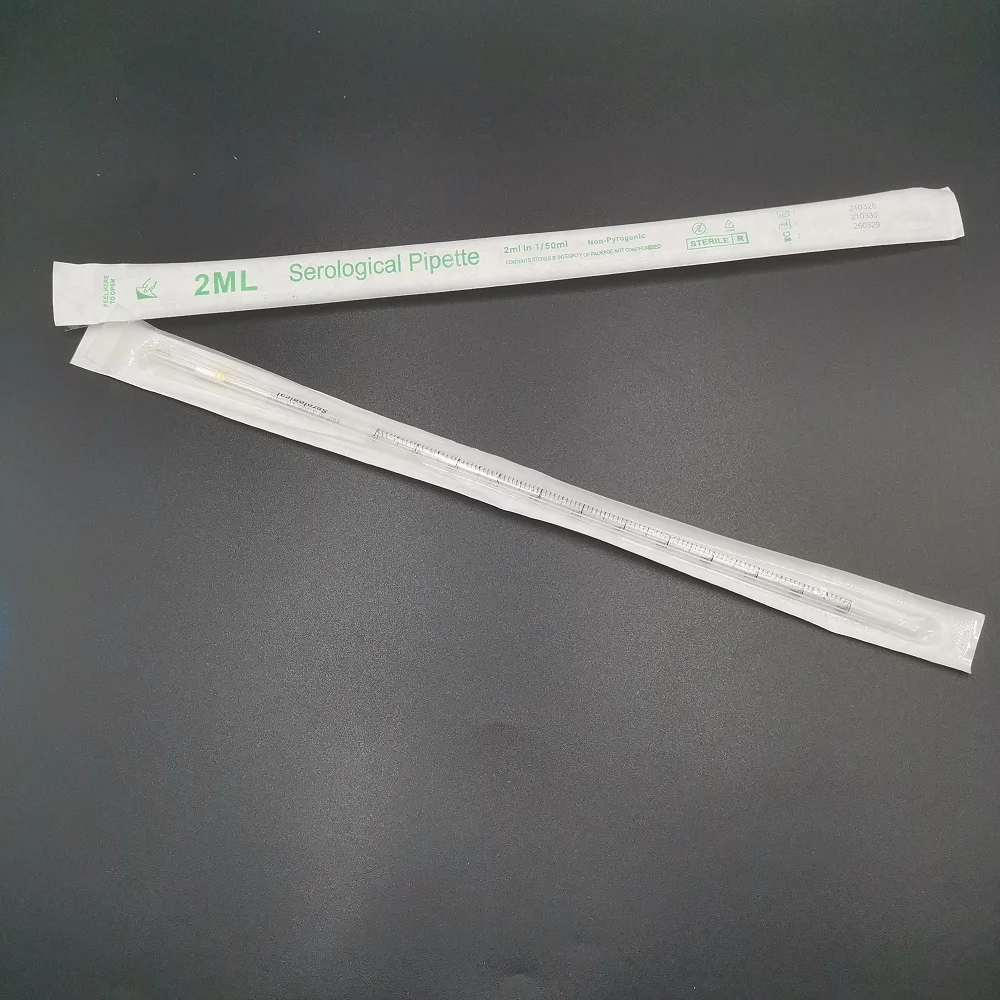 china factory individually wrapped serological pipettes serum  sterile 1000ul 1ml 2ml 50ml
