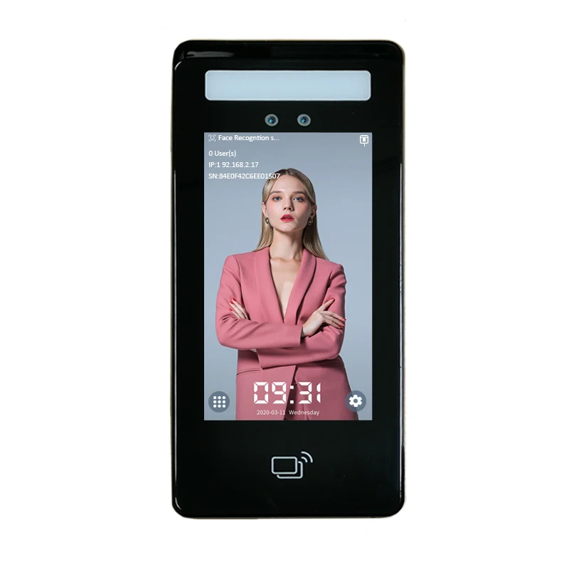 RJ45 WIFI Cloud Face Time Attendance And Access Control With Free Software And SDK Face Recognition Time Attendance Terminal