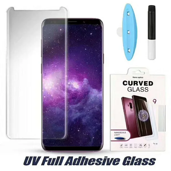 
Full Glue Tempered Glass S8 S9 Plus Note8 Note9 UV Nano Liquid Screen Protector For Samsung S10 