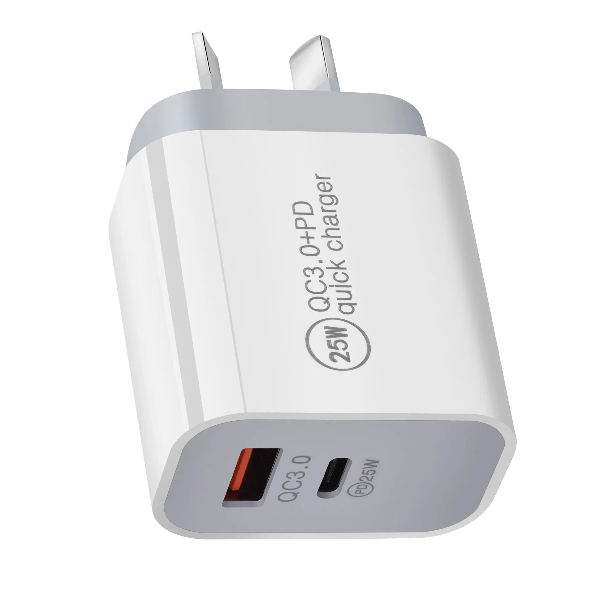 Saa Rcm Australia New Zealand Pd Au Type C Fast Charger 25W Usb-C Mobile Phone Charger for Australia