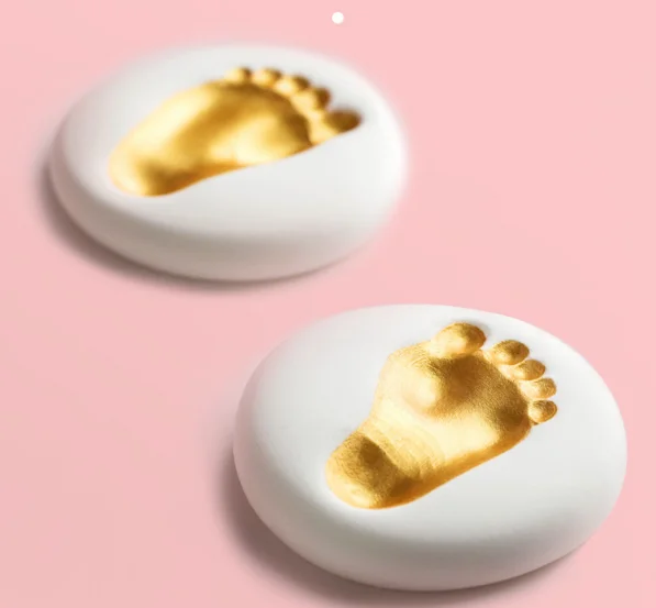 Commemorative hand and foot prints Baby handprints Baby hand and foot prints mud picture frame newborn fetal hair gift