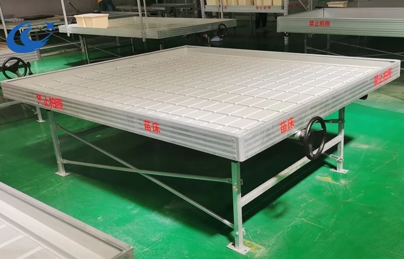 ABS Ebb and Flow Trays Hydroponic Flood Rolling Benches