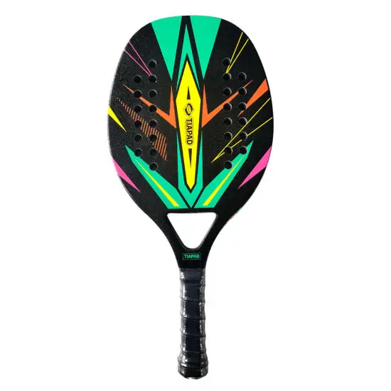 Top Brand OEM Carbon Fiber Round/Diamond/Teardrop Customized Beach Tennis Racket Paddle Rackets