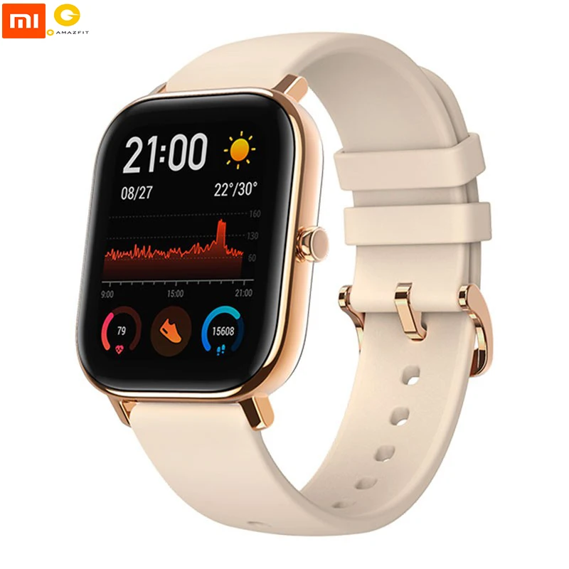 Global Version Amazfit GTS Smart Watch GPS Running Sports Heart Rate 5ATM Waterproof Bracelet AMOLED Amazfit Smart Watch
