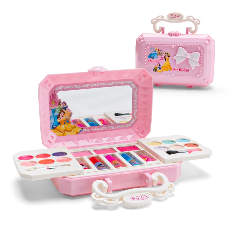Disney princess makeup set for Little girl, Non Toxic, Washable Make Up Toy Gift for Toddler Children Pretend Play Set Vanity