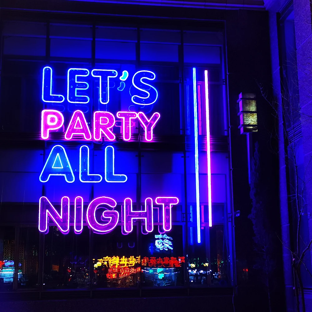 High quality 12v 24v rgb  Custom Electronic Neon Signs For  Bars Clubs Or Wedding