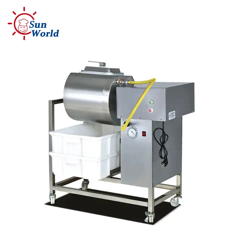 Vertical Low Noise Electric Automatic Swelling Meat Marinating Vacuum Pickling Machine Large Capacity