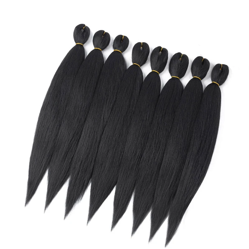 
Easy Braid Pre Stretched Braiding Hair Synthetic Yaki Bulk Crochet Hair Extension 20inch 26inch EZ Braid Hair 