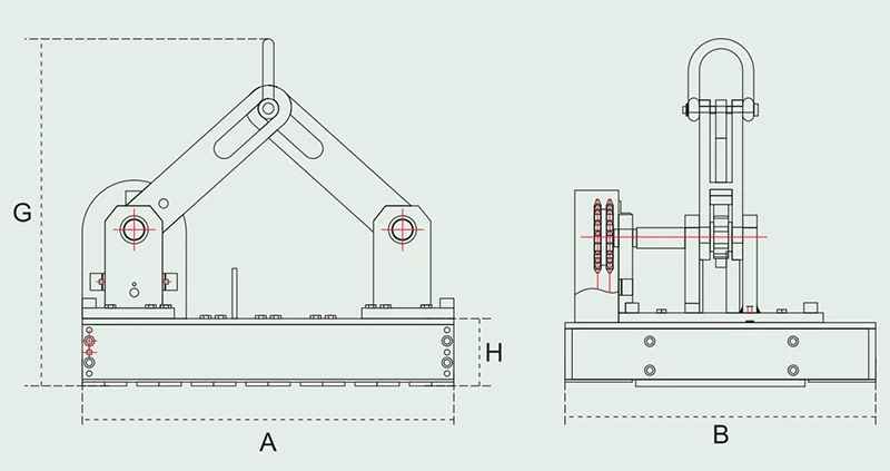 OEM PML 100 kg to 20 ton Super Strong lifting magnet lifter V-shape  3.5 Times Safety Rate Powerful Permanent Magnetic Lifter