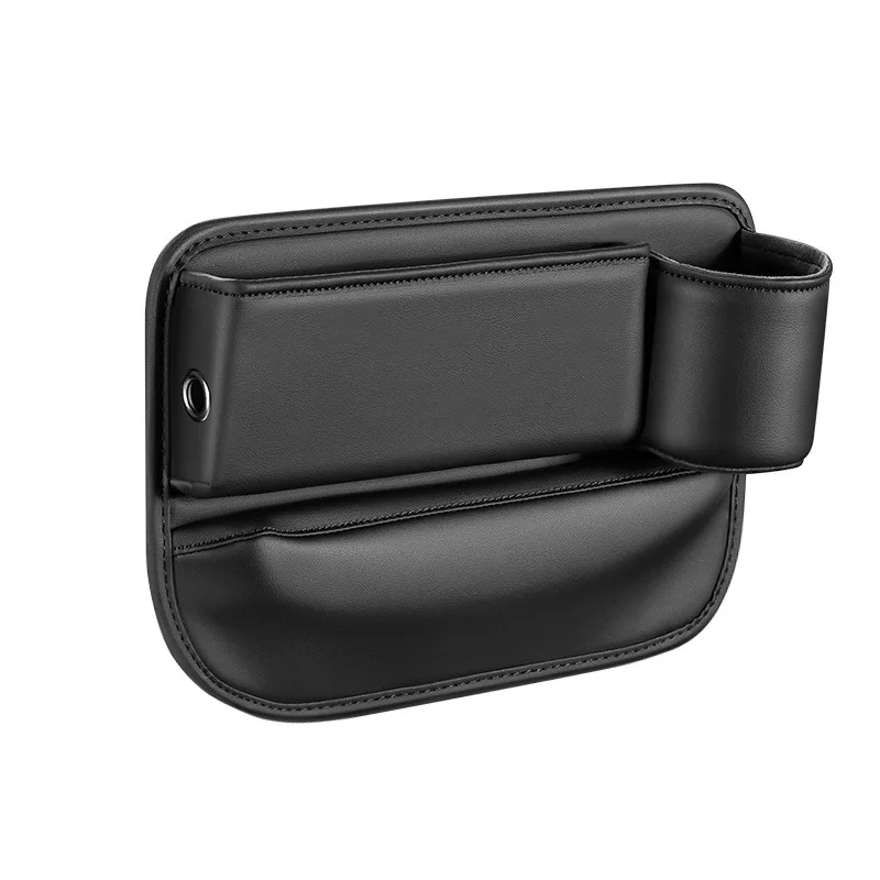 Car Accessories PU Leather Universal Luxury Seat Gap Filler  Pocket Wallet Keys Organizer storage Box With Cup Phone Holder