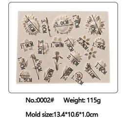 Sunflower Rose Flower Silicone Mold Cake DIY Decoration Chocolate Candy Craft Polymer Clay Tool Resin Molds for Jewelry