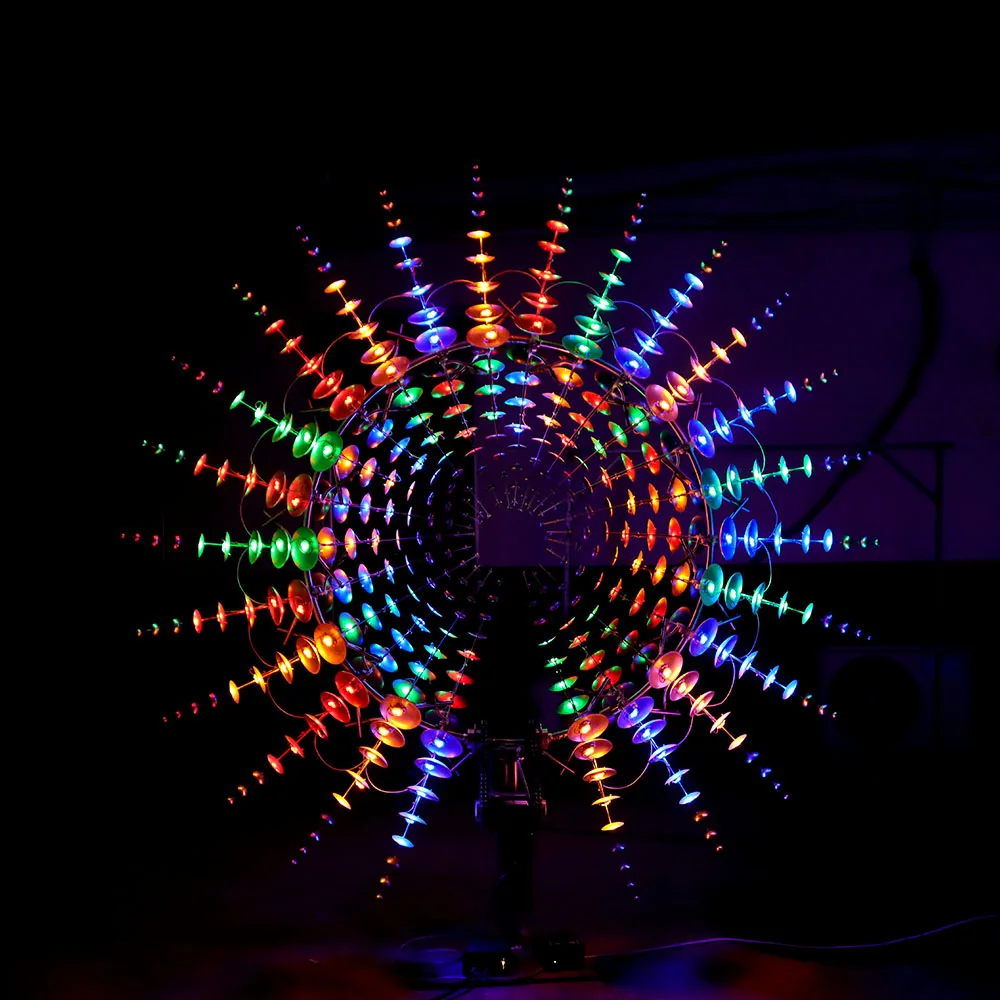 Customize Giant Outdoor Lighted wind kinetic spinner stainless steel LED lighted wind sculptures