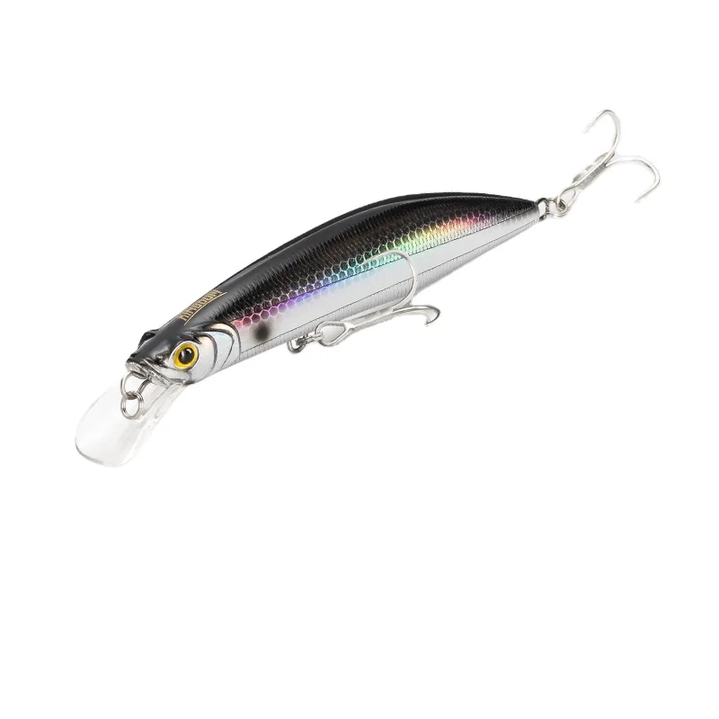 Long Casting Floating Fish Black Minnow Top Water Saltwater Sea Fishing Lures Hard Plastic Baits