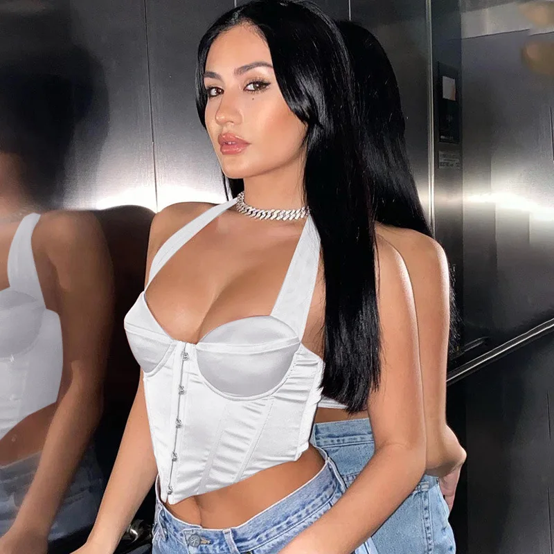 
Women Sexy Ladies Vest Waist Shapers Fajas Fashion Short Bustier Top Halter Corset Top For Women 