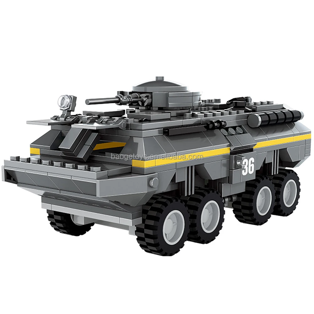 Wange Plastic army Armoured Vehicle military toy brick building block set Toys legoinged war