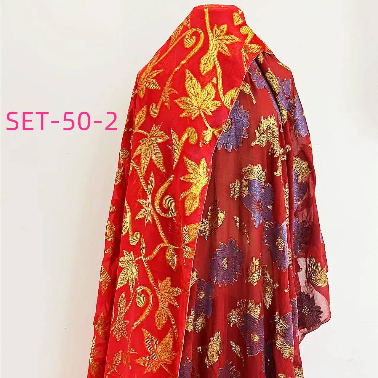 High Quality Beautiful silk blended lurex metallic gabasar width chiffon fabric