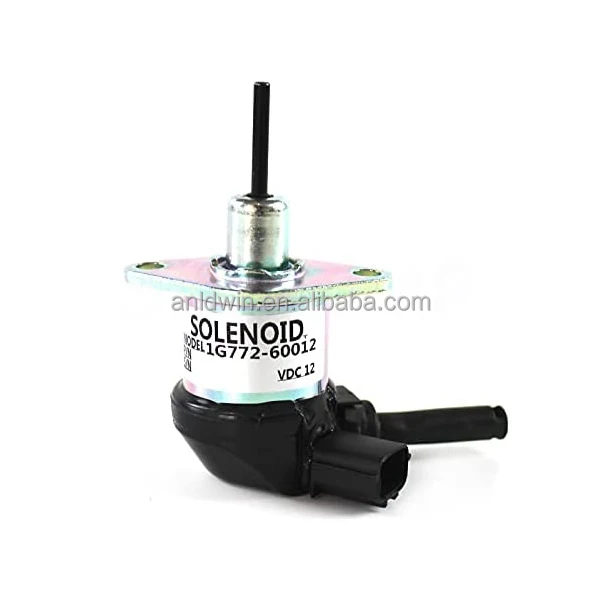 Engine Parts 1G772-60012 1G772-60014 12V Fuel Stop Solenoid Shut Off Solenoid V3300 Tractor M5040 M6040 M7040