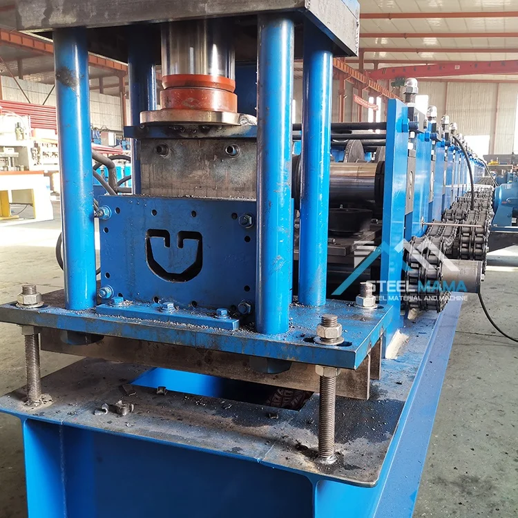 Hot Sale Full Automatic 100 Highway Peach Post Guardrail Steel Fence Cold Roll Forming Machine