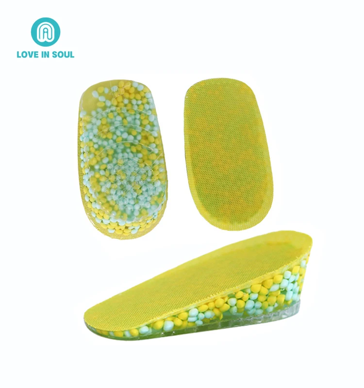 Height Increase Insoles Heel Cushion Inserts Heel Lift Inserts Gel Comfort Half Foot Insoles for Heel Pain For Elevator Shoes