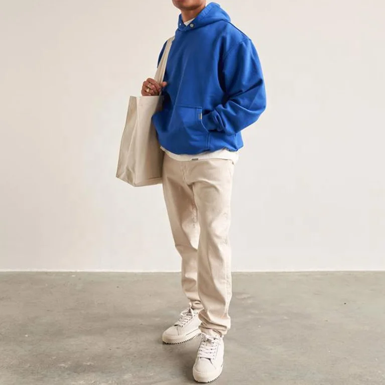 Wholesale Pullover Heavyweight 100% Cotton Hoodie Men Custom Embroidery Logo 500 Gsm Bulk Blank French Terry Oversized Hoodies