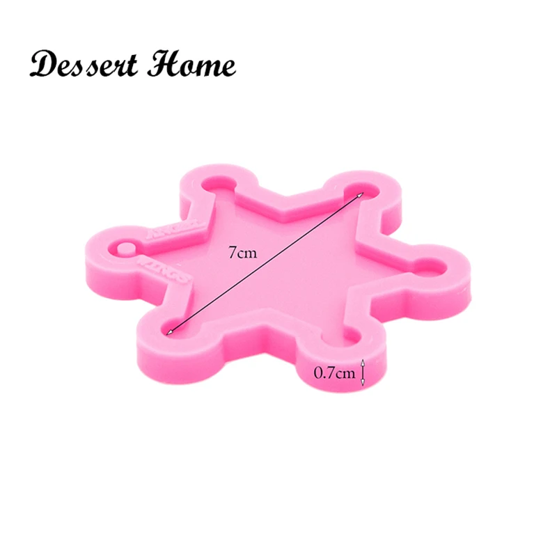 DY0083 Shiny Police Badge Silicone Mold Shield Logo Keychains Pendant Epoxy Resin Fire Sign Mold DIY Handmade Charms Mold