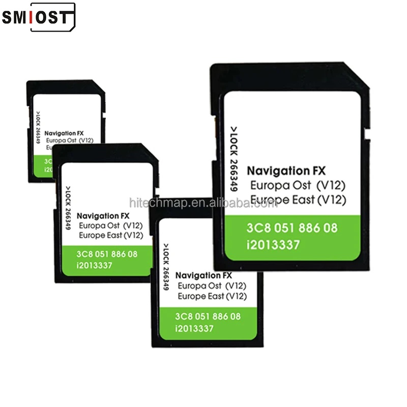 SMIOST GPS Navigation for Car Map CID Software SD Nav Card Sat for VW FX OST V12 Europe Scirocco Golf